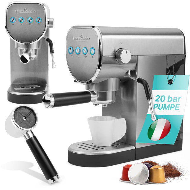 ES-KA 1265 espresso 2v1 (20 barů),pákové, nástavec na kapsle - Profi Home Living