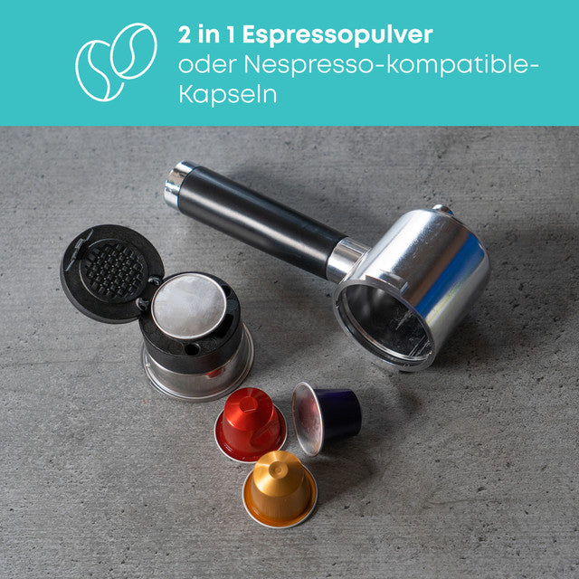 ES-KA 1265 espresso 2v1 (20 barů),pákové, nástavec na kapsle - Profi Home Living
