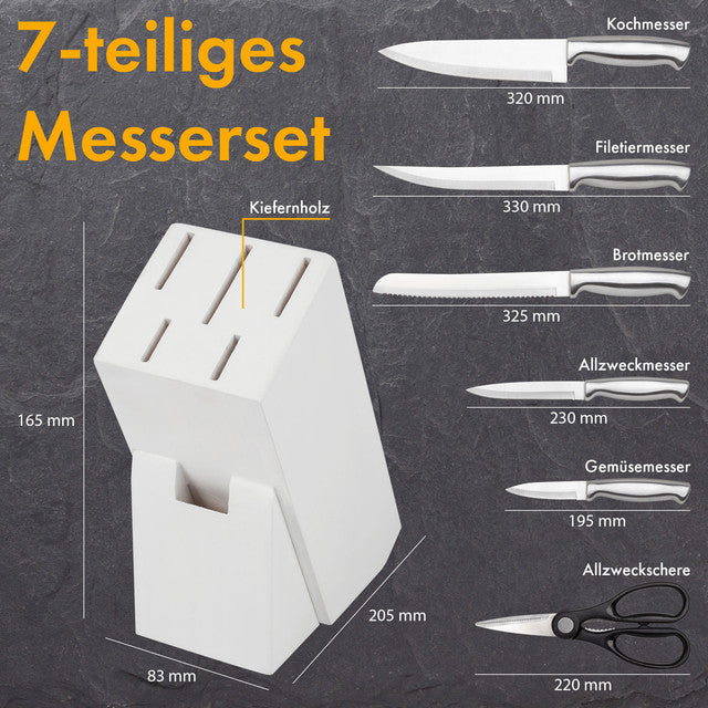 MBS 4018 Sada nožů (6ks) bílá - Profi Home Living
