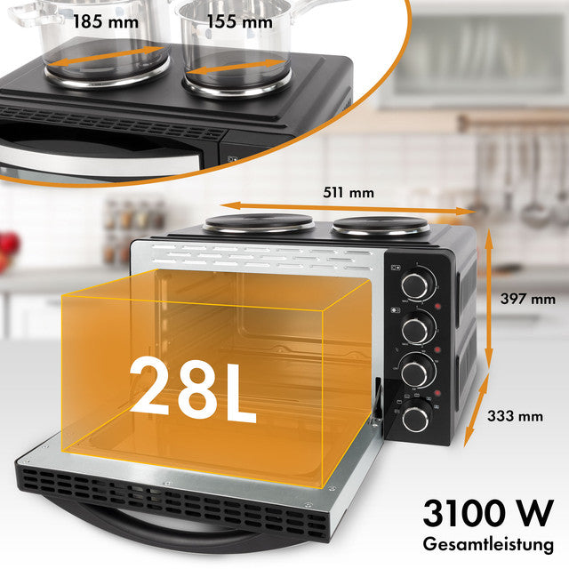 KK 3786 minikuchyň,minitrouba 28L,2xplotýnky - Profi Home Living