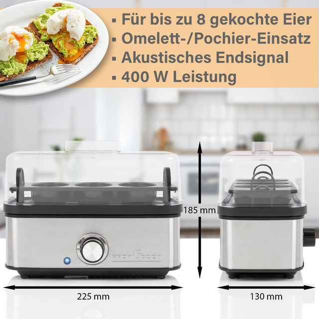 EK 1275 vařič vajec a omelet 8ks nerez - Profi Home Living