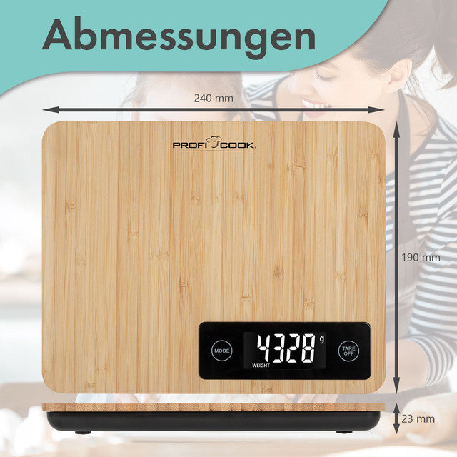 KW 1271 kuchyňská bambusová váha - Profi Home Living