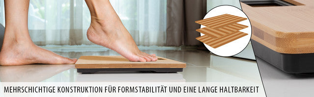PW 3103 váha osobní,100% bambus,2 in 1 - Profi Home Living