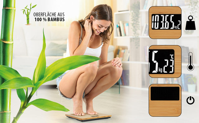 PW 3103 váha osobní,100% bambus,2 in 1 - Profi Home Living