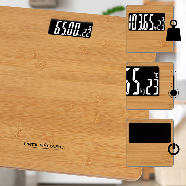 PW 3103 váha osobní,100% bambus,2 in 1 - Profi Home Living