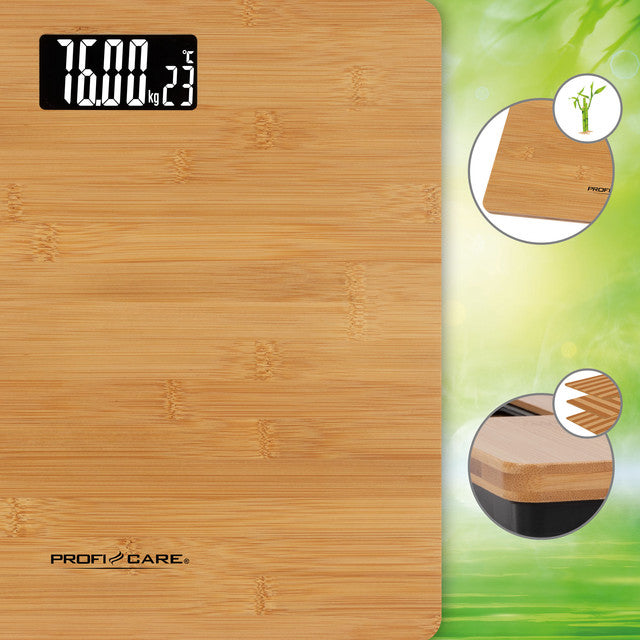 PW 3103 váha osobní,100% bambus,2 in 1 - Profi Home Living