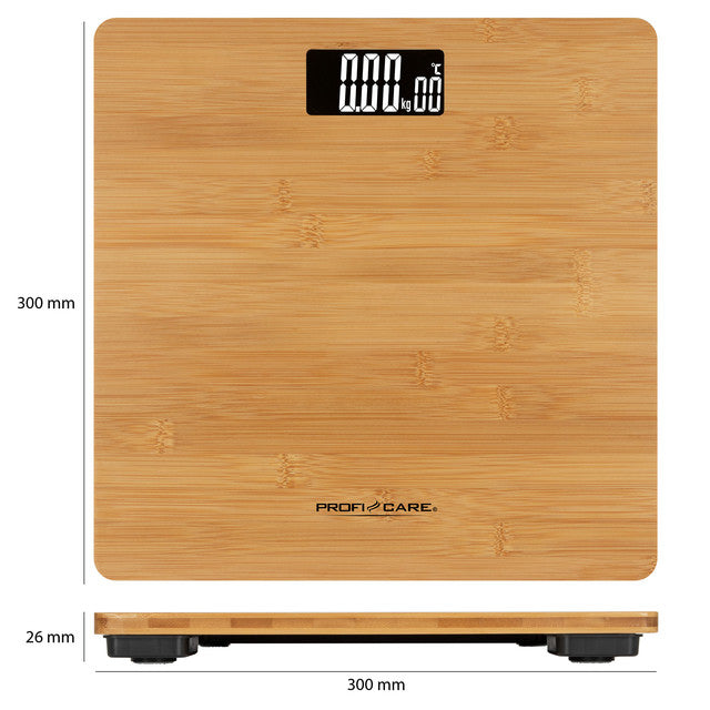 PW 3103 váha osobní,100% bambus,2 in 1 - Profi Home Living