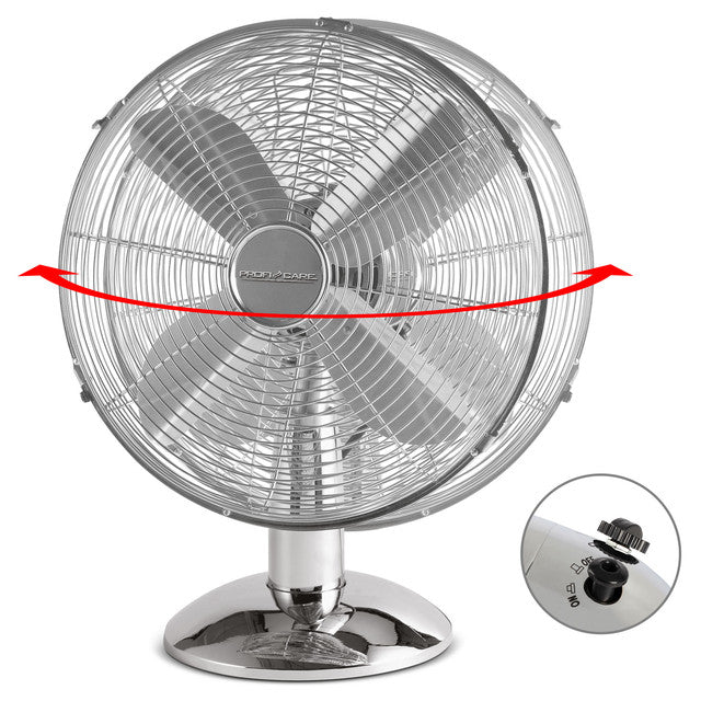 VL 3063 IX stolní ventilátor 30cm kovový - Profi Home Living
