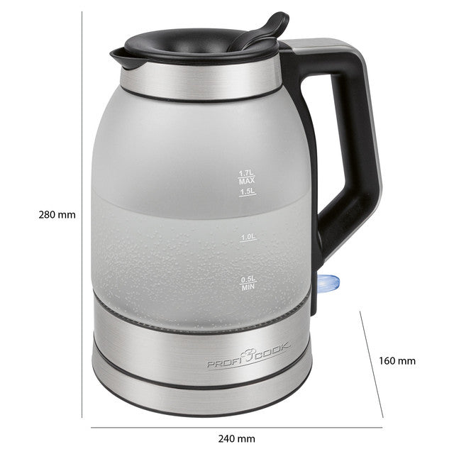 WKS 1215 G rychlovarná konvice sklo 1,7 l - Profi Home Living