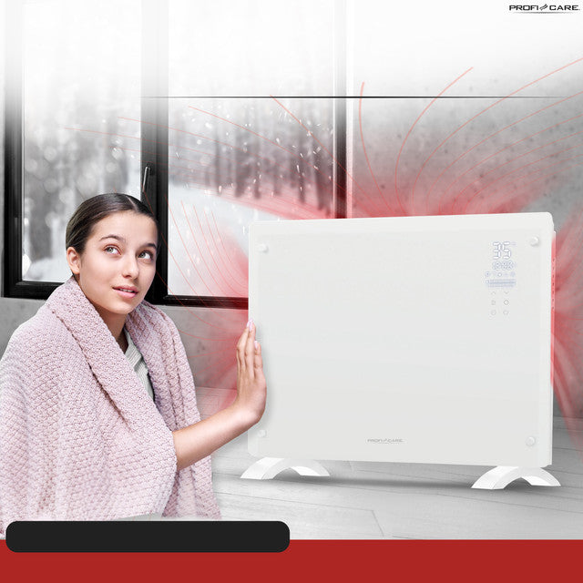 GKH 3118 konvektor skleněný bílý - Profi Home Living