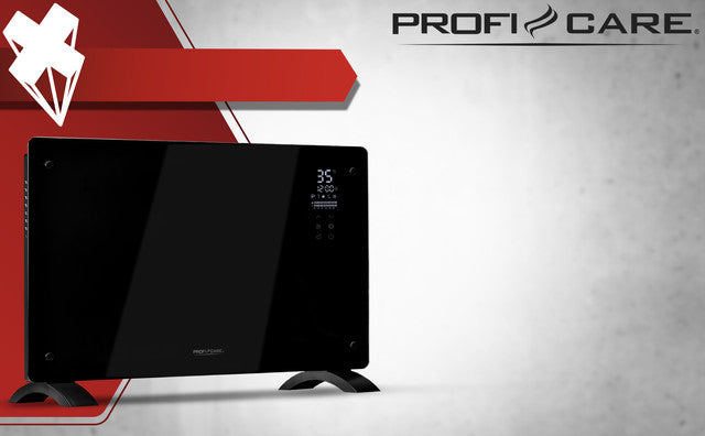 GKH 3119 konvektor skleněný černý - Profi Home Living