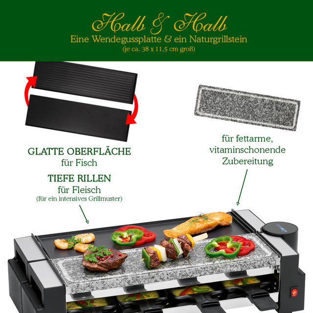 RG 3678 Raclette Grill 2-in-1 - Všestranné vaření pro chutná jídla - Profi Home Living