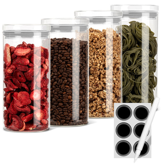 VD 4028 set 4 sklenných dóz na potraviny 1,3 l - Profi Home Living
