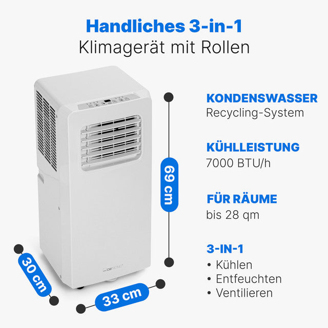 CL 3844 mobilní klimatizace 3 v 1 785 W 700 BTU - Profi Home Living