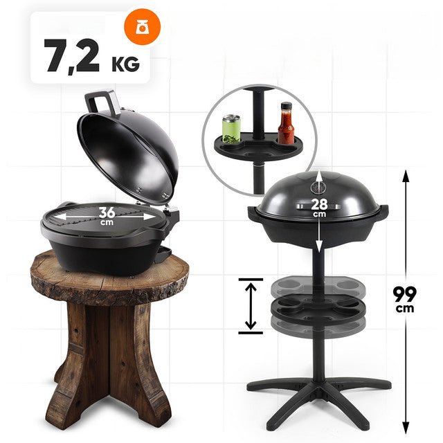 BQS 1303 elektrický stojanový stolní gril 2 v 1 - Profi Home Living