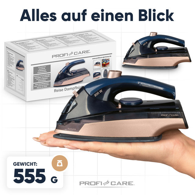 DB 3125 cestovní parní žehlička 800W - Profi Home Living