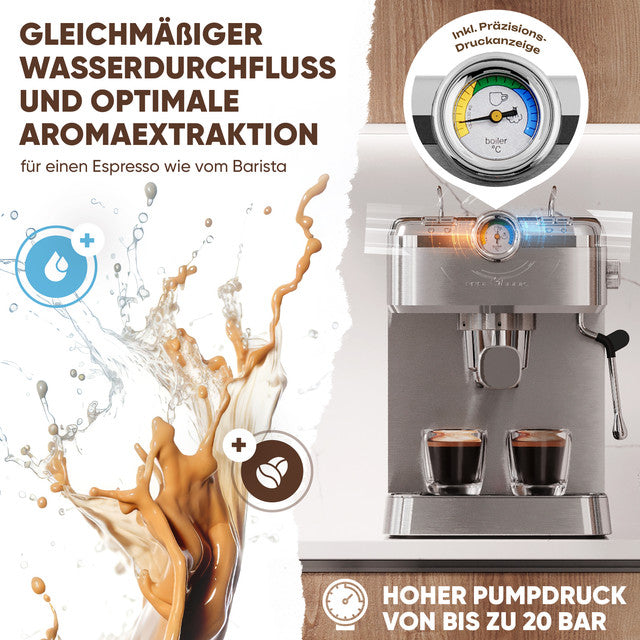 ES-KA 1267 espresso 2v1 (20 barů),pákové, nástavec na kapsle - Profi Home Living