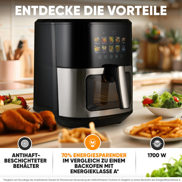 FR 1286 H Horkovzdušná fritéza s barevným displejem 6,5l - Profi Home Living