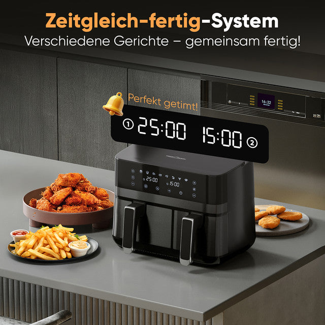 FR 1295 H Horkovzdušná fritéza 9L dvojitá 1x5,5 1x3,5 - Profi Home Living