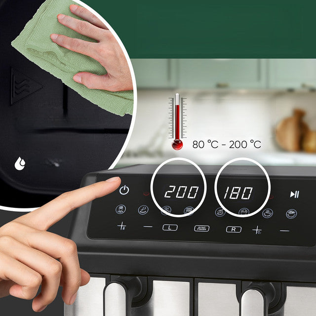 FR 1296 H Dvojitá horkovzdušná fritéza 2000W - Profi Home Living