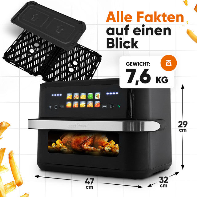 FR 1313 H Horkovzdušná fritéza XXL 10L 2400W - Profi Home Living