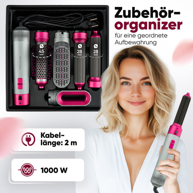 Styler HAS 3132 P Multifunkční kulma na vlasy 1000W šedá/růžová - Profi Home Living
