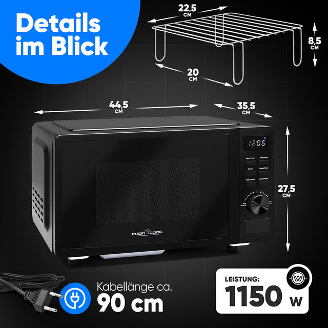 MWG 1278 mikrovlná trouba s grilem 20 L - Profi Home Living