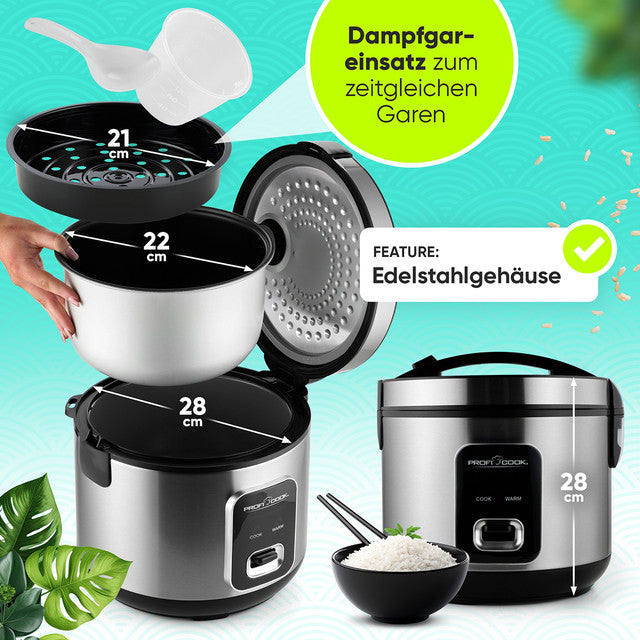 RK 1285 2v1 Rýžovar a parní hrnec - Profi Home Living
