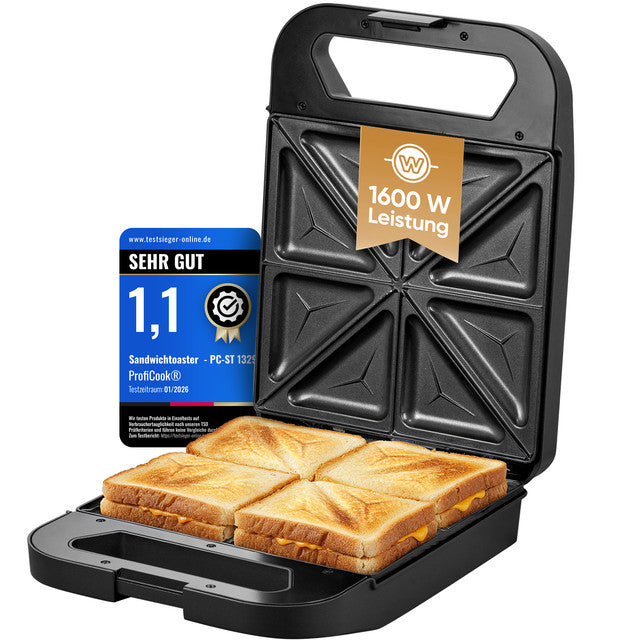 ST 1329 sendvičovač XXXL 1600W černý - Profi Home Living