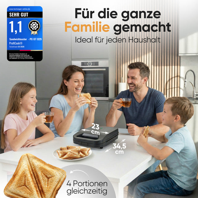 ST 1329 sendvičovač XXXL 1600W černý - Profi Home Living