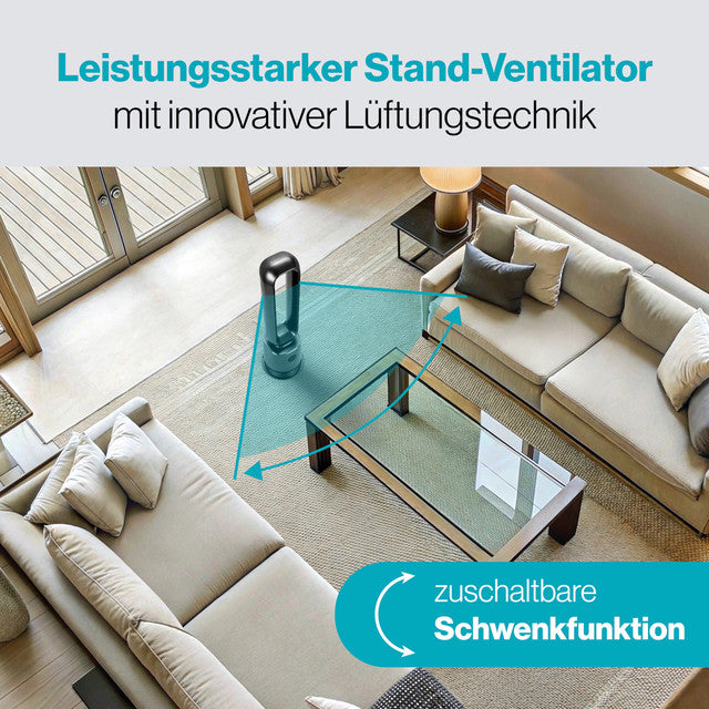 TVL 3152 sloupový ventilátor šedá barva - Profi Home Living