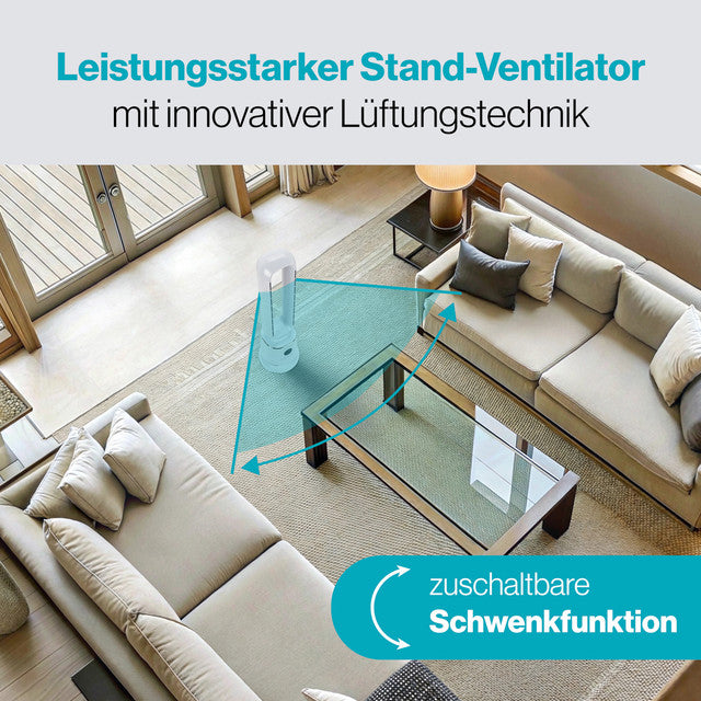 TVL 3152 sloupový ventilátor bílá barva - Profi Home Living