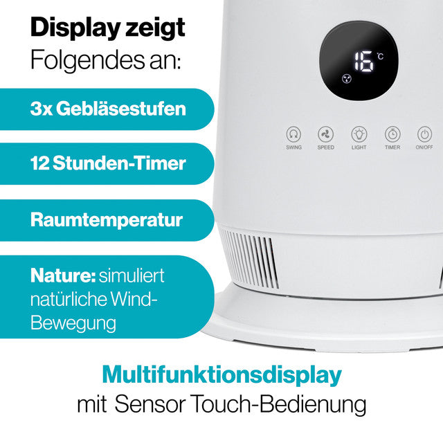 TVL 3152 sloupový ventilátor bílá barva - Profi Home Living