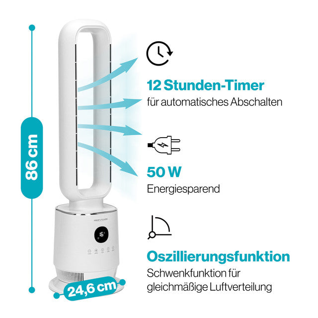 TVL 3152 sloupový ventilátor bílá barva - Profi Home Living