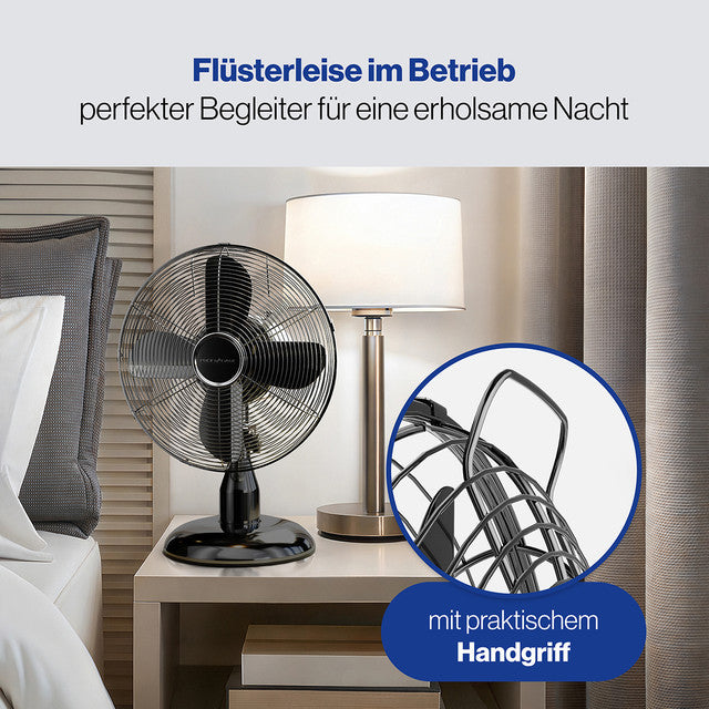 VL 3062 BK ventilátor 25cm kovový černý - Profi Home Living