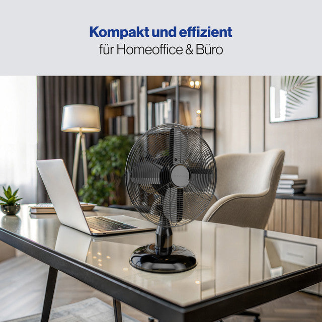 VL 3062 BK ventilátor 25cm kovový černý - Profi Home Living
