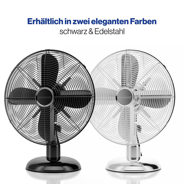 VL 3063 BK stolní ventilátor 30cm kovový černý - Profi Home Living