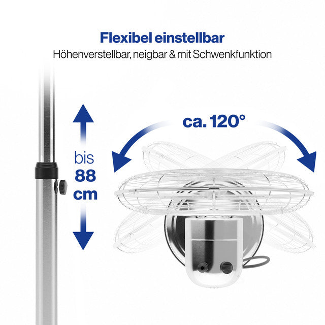 VL 3064 MS IX stojanový ventilátor 40cm, kovový - Profi Home Living