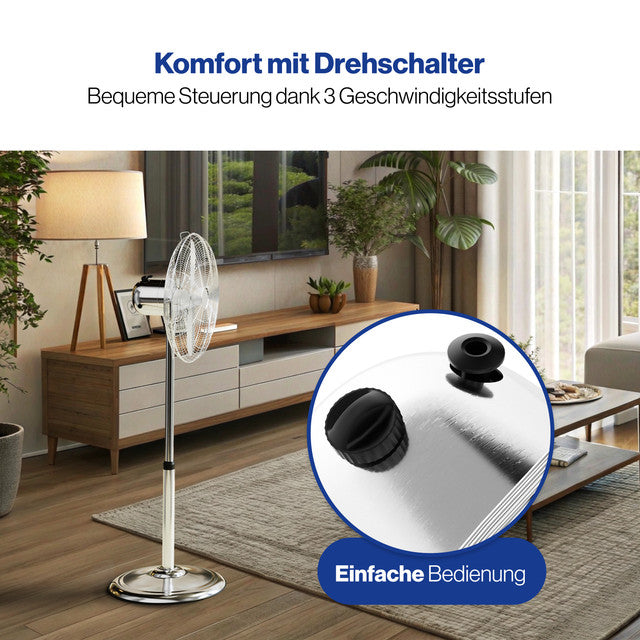 VL 3064 MS IX stojanový ventilátor 40cm, kovový - Profi Home Living