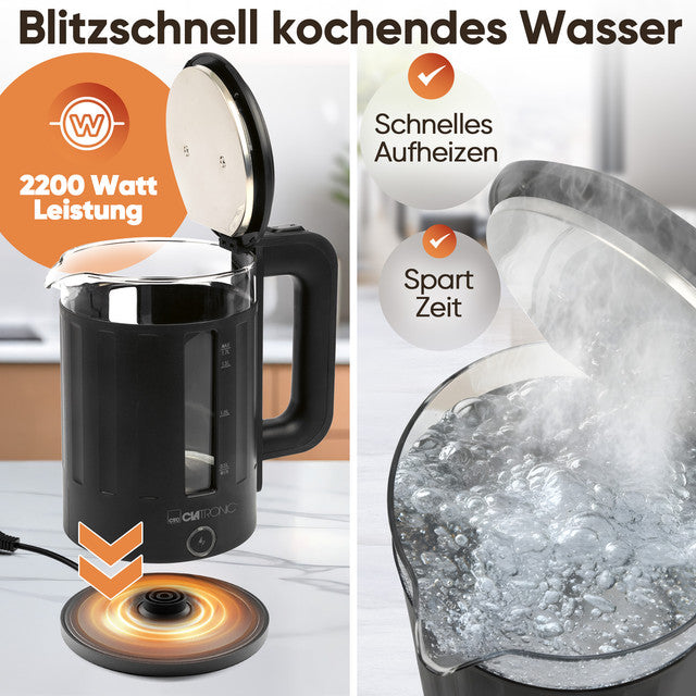 WK 3837 G skleněnná rychlovarná konvice 2200W - Profi Home Living