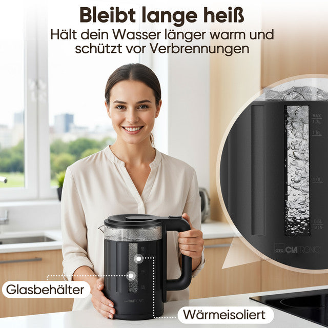 WK 3837 G skleněnná rychlovarná konvice 2200W - Profi Home Living
