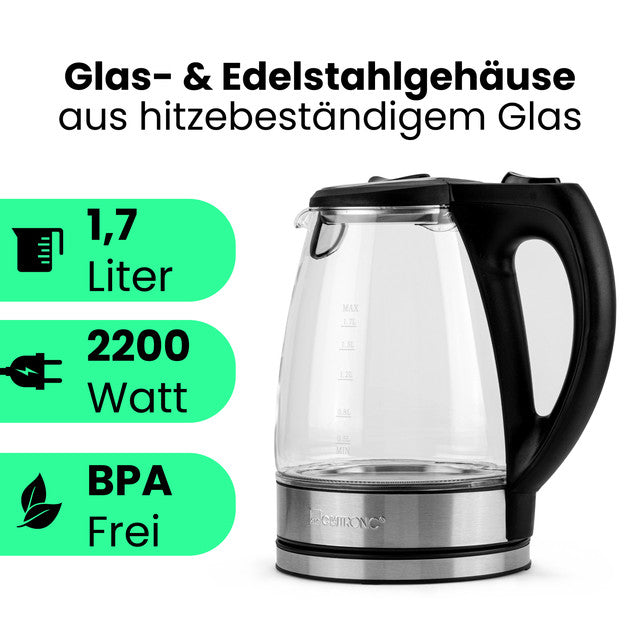 WKS 3744 rychlovarná konvice sklo 1,7L - Profi Home Living