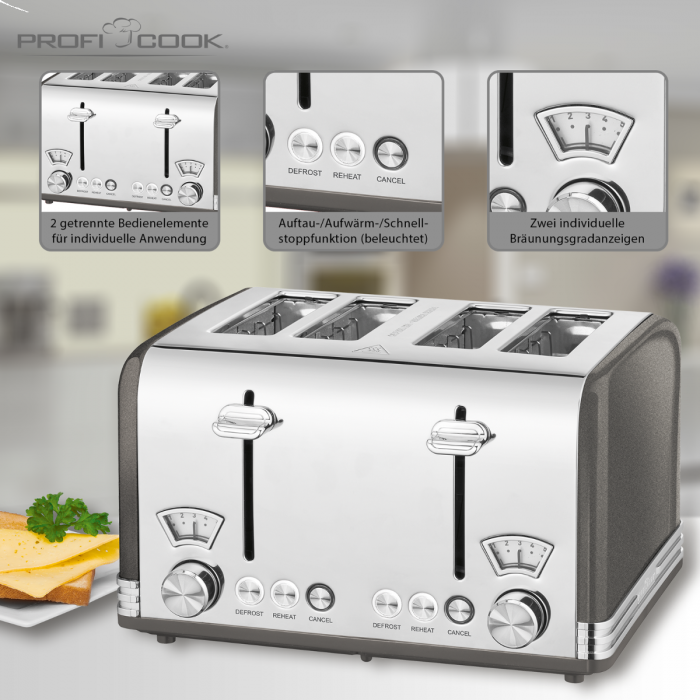 TA 1194 ANT toustovač VINTAGE 4 toasty - Profi Home Living